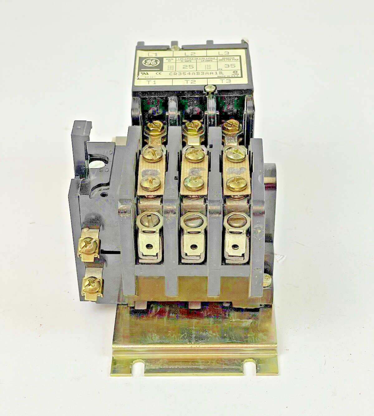 GE GENERAL ELECTRIC - CR354AB3AA1B - MOTOR STARTER -1 PH, 2 POLE, OR 3 PH 3 POLE