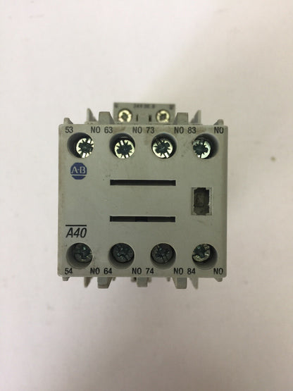 ALLEN BRADLEY 700-CF400D* CONTACTOR  600VAC 25A COIL 24VDC 100-F