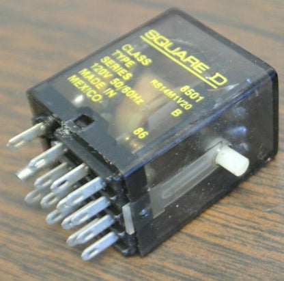 LOT of 4 / SQUARE D RS14M1V20 MINIATURE RELAY / 120V, 5A