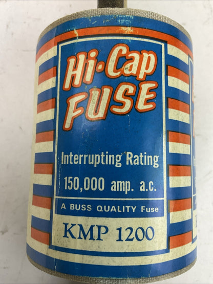BUSSMANN KMP 1200 HI-CAP FUSE 500VAC INTERRUPTING RATING 150,000 amp a.c.