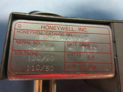 HONEYWELL RP417A1009-1 120VAC SOLENOID VALVE 50PSI, 5.7W