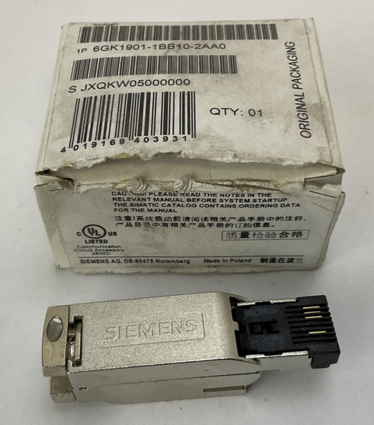 SIEMENS 1P 6GK1901-1BB10-2AA0 ETHERNET FAST CONNECT PLUG