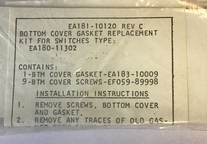 NAMCO EA181-10120 REV.C BOTTOM COVER GASKET REPLACEMENT ***LOTOF4***