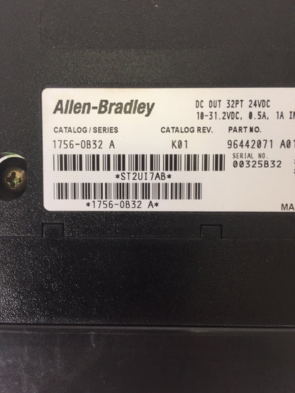 ALLEN BRADLEY 1756-0B32 DC OUTPUT SER A  REV K01 DC OUT 32PT 24VDC