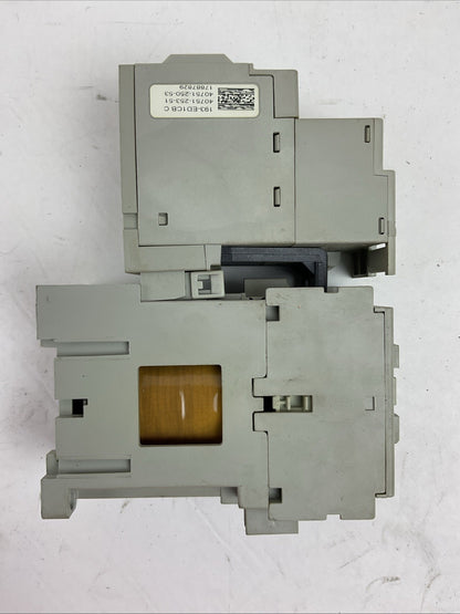 ALLEN BRADLEY STARTER(100-C09D*10 CONTACTOR 24VDC COIL+193-ED1CB RELAY 1.0-5.0A)