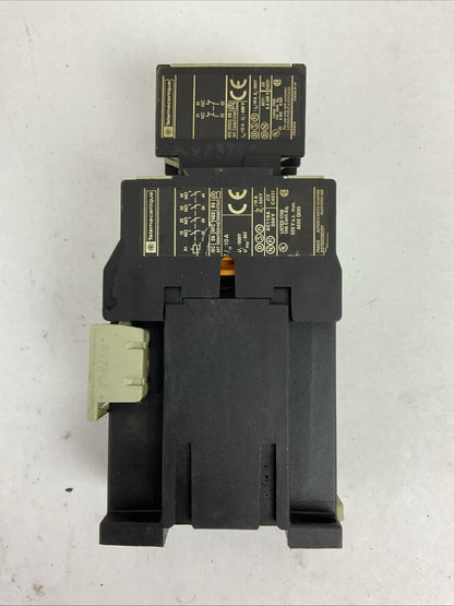 TELEMECANIQUE CA3DN40 600VAC 10A CONTACTOR 24VDC COIL LA4DE1E 24-48VDC LA1DN02