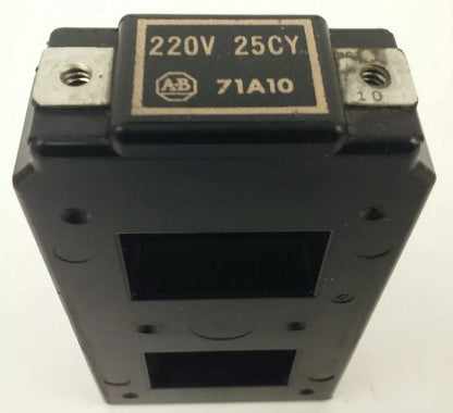 ALLEN BRADLEY 71A10 COIL, 220V @ 25HZ, USED NO SCREWS, GREAT CONDITION