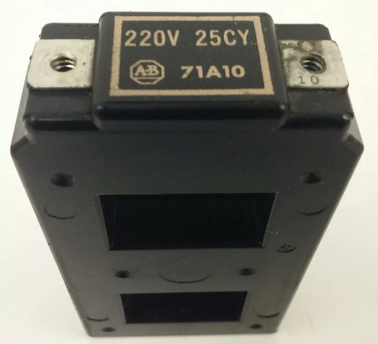 ALLEN BRADLEY 71A10 COIL, 220V @ 25HZ, USED NO SCREWS, GREAT CONDITION