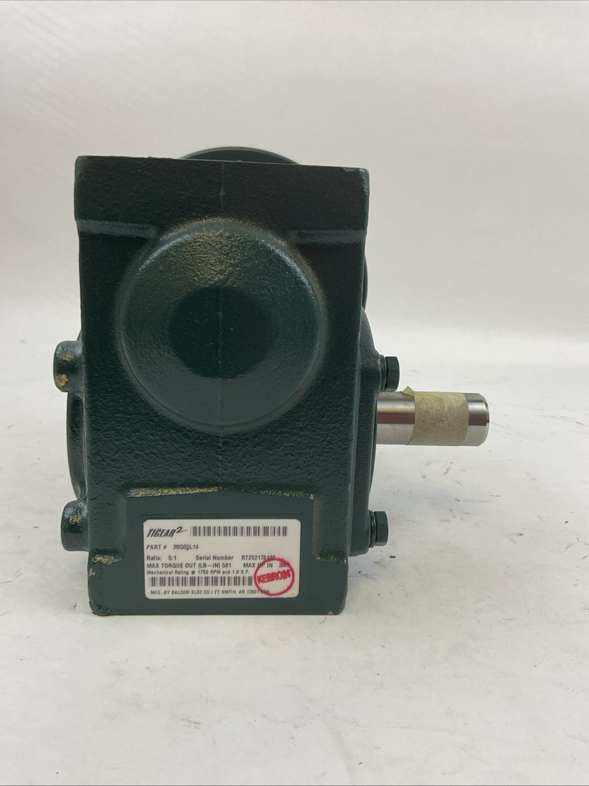 DODGE 20Q05L14 TIGEAR-2 GEAR REDUCER RATIO 5:1 1750RPM