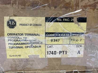 ALLEN BRADLEY 1740-PT1 SER A FRN 7 OPERATOR TERMINAL