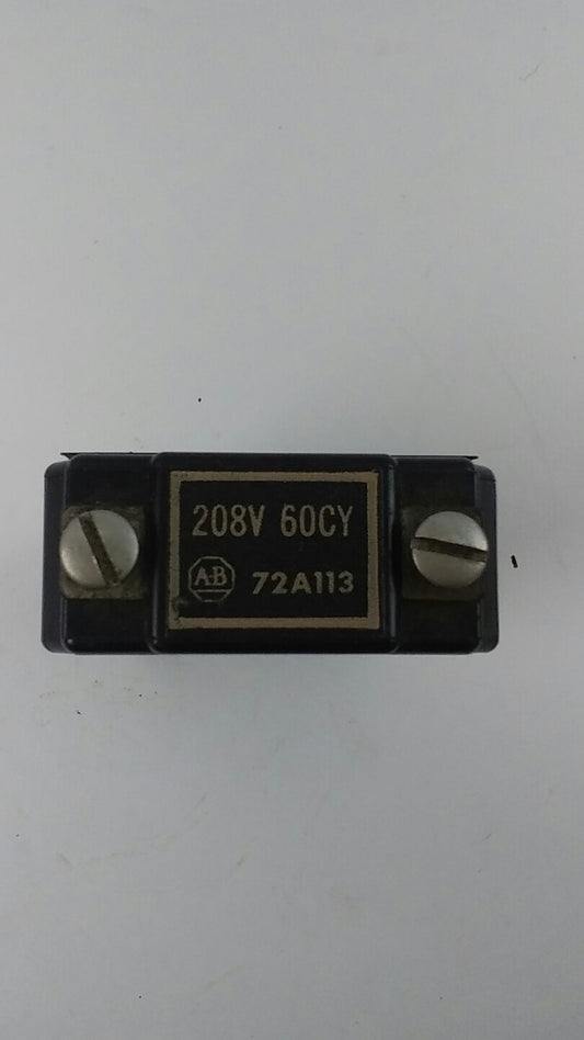 ALLEN BRADLEY 72A113 COIL 208V 60CY