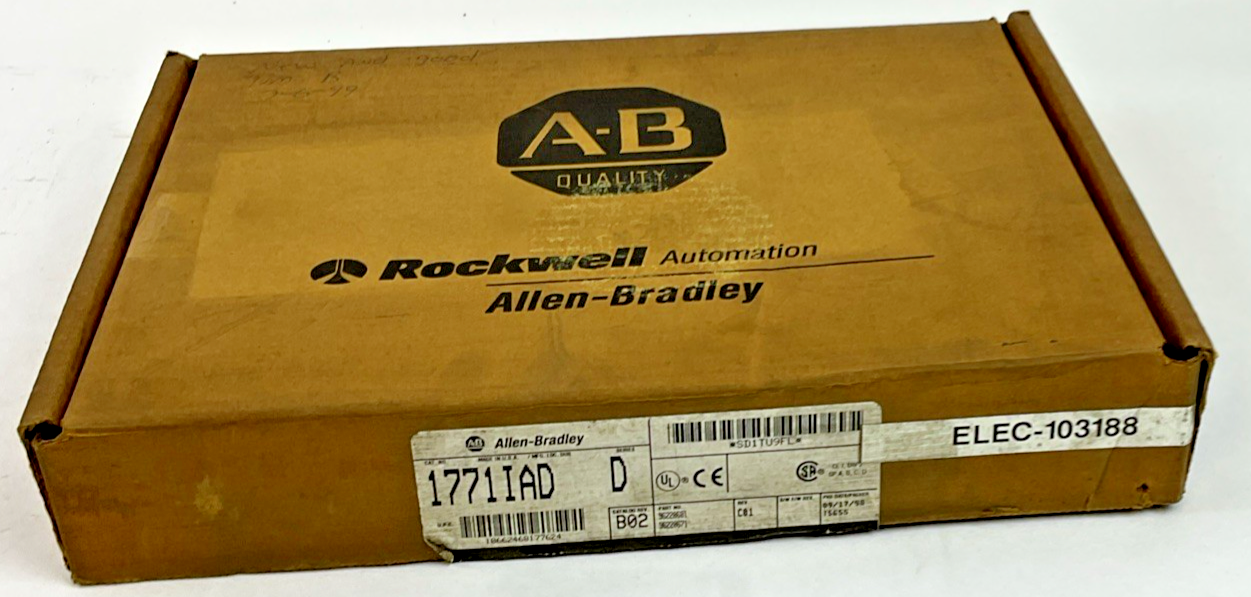 ALLEN BRADLEY 1771-IAD PLC INPUT MODULE SER.D REV.B02 120VAC/DC