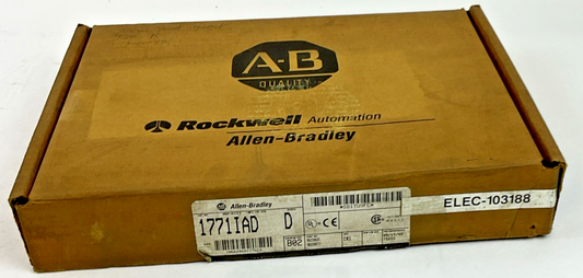 ALLEN BRADLEY 1771-IAD PLC INPUT MODULE SER.D REV.B02 120VAC/DC