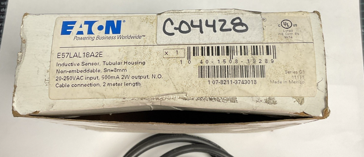 EATON E57LAL18A2E INDUCTIVE SENSOR 250VAC 500MA 2W