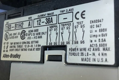 ALLEN BRADLEY 104-A45ND3 REVERSING CONTACTOR SER.C