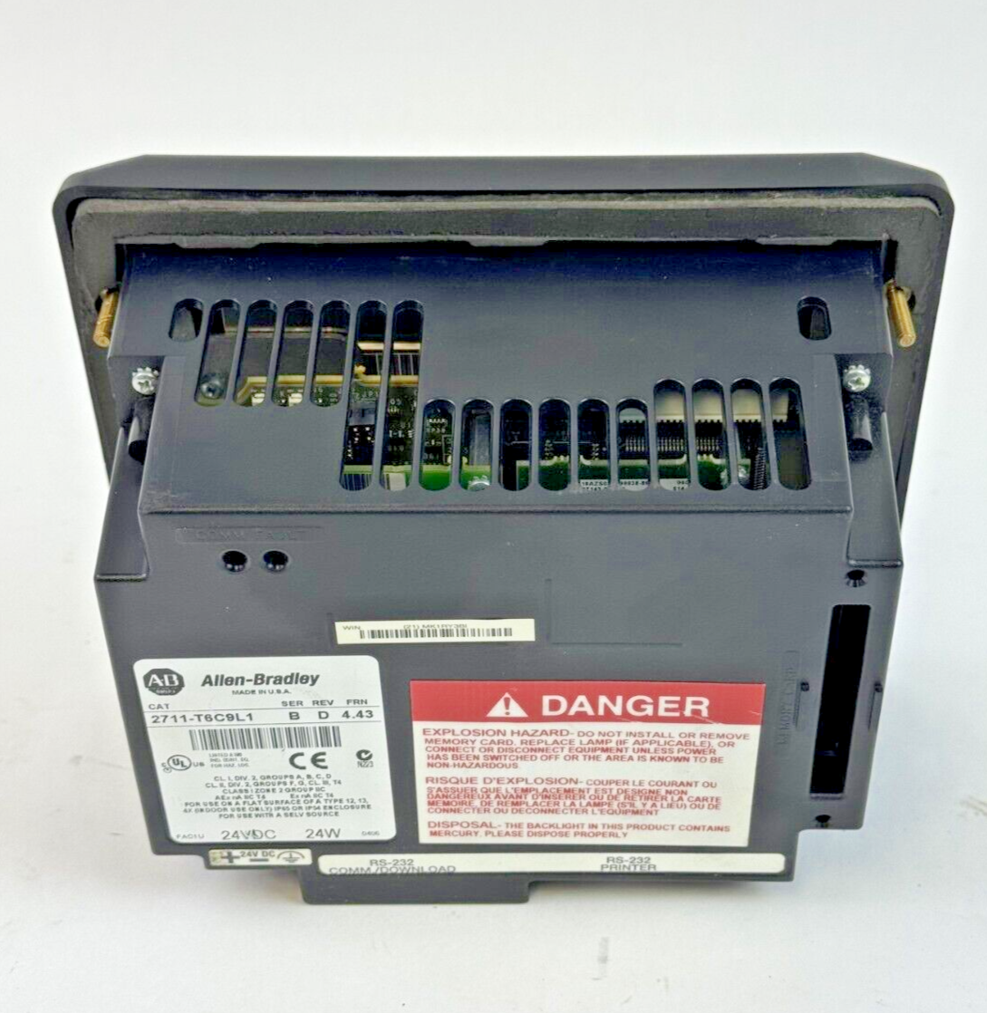 ALLEN-BRADLEY - 2711-T6C9L1 SER. B FRN: 4.43 - PANELVIEW 600 - 6" TOUCHSCREEN