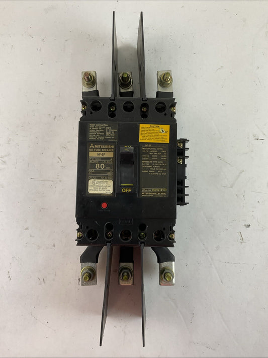 MITSUBISHI NF-NF3080 NO-FUSE BREAKER 480VAC 80AMP 3POLE