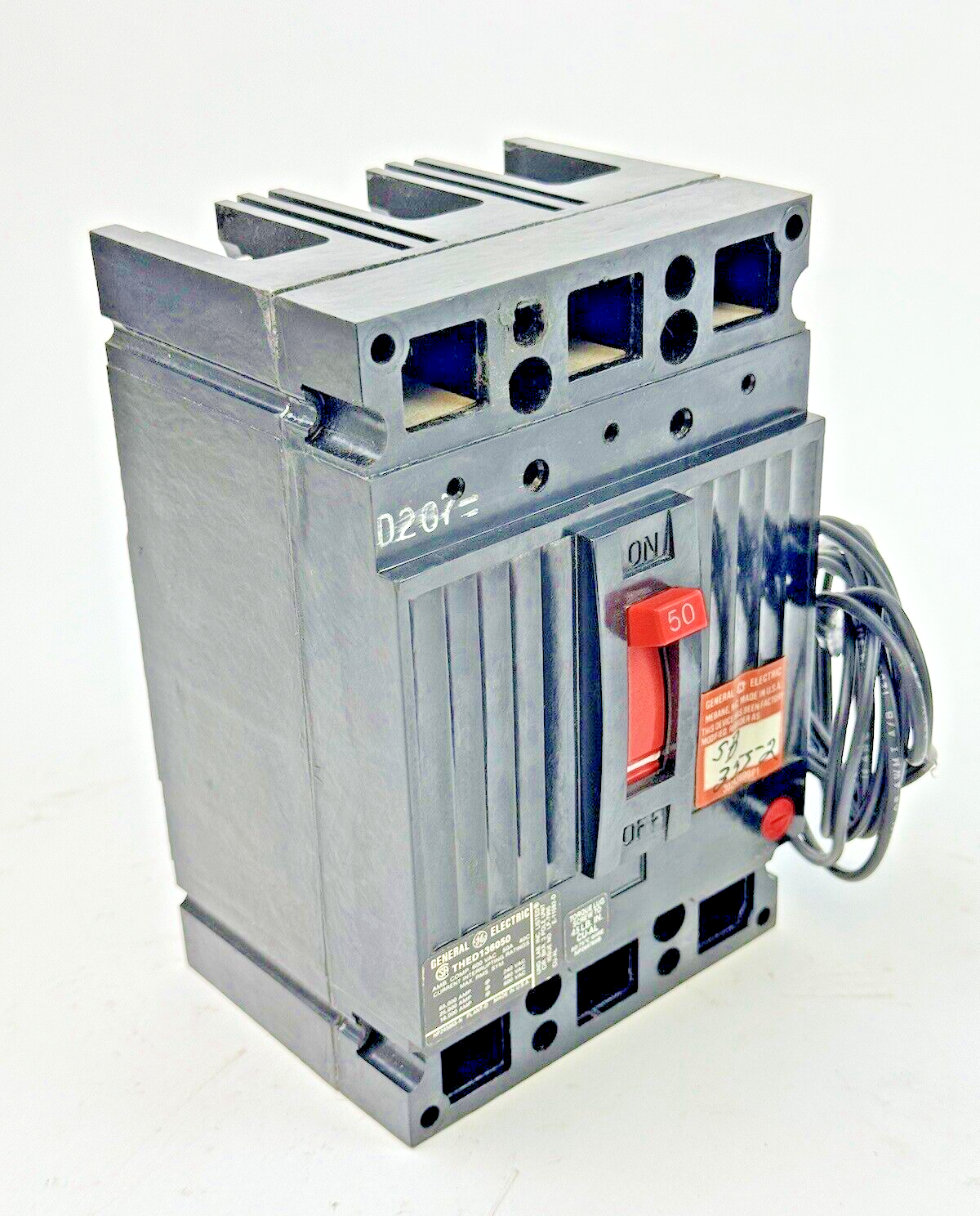 GE - THED136050 - CIRCUIT BREAKER W/ SHUNT TRIP - 50 A, 600 VAC, 3 POLE