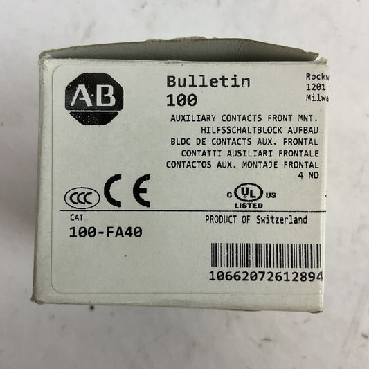 ALLEN BRADLEY 100-FA40 AUXILIARY CONTACT