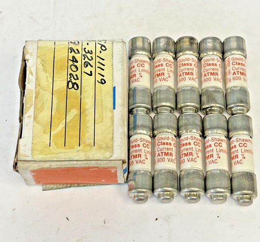 GOULD SHAWMUT - *BOX OF 10* - ATMR 1/4 - 600 VAC, CURRENT-LIMITING FUSE CLASS CC