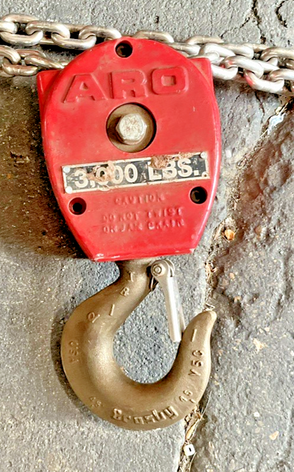 INGERSOLL RAND 7799AL-3HA14-R10U 15FT CHAIN HOIST 3000LBS W/ TROLLEY TIR-A53