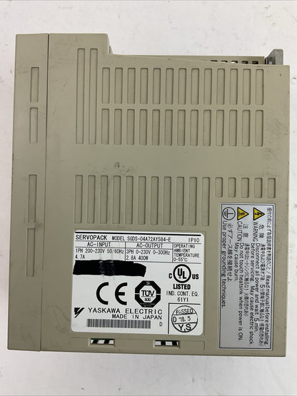 YASKAWA SGDS-04A72AY584-E SERVOPACK 230VAC SERVO DRIVE