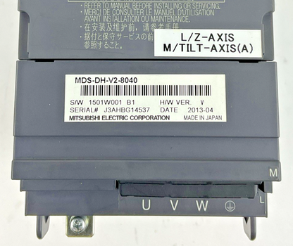 MITSUBISHI MDS-DH-V2-8040 SERVO DRIVE 2.0KW 8.9A 240HZ H/W VER.H 456V