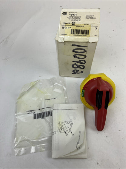 ALLEN BRADLEY 194R- PY SER A RED/YELLOW OPERATING HANDLE