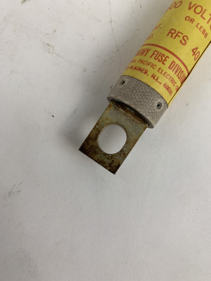 Economy Fuse RFS40 40A 600V Type-RF Fuse "Lot of 10"