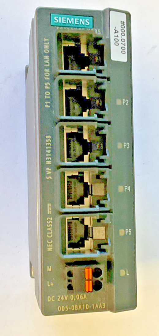 SIEMENS 6GK5005-0BA10-1AA3 IE SWITCH SCALANCE X005 24VDC 0.06A