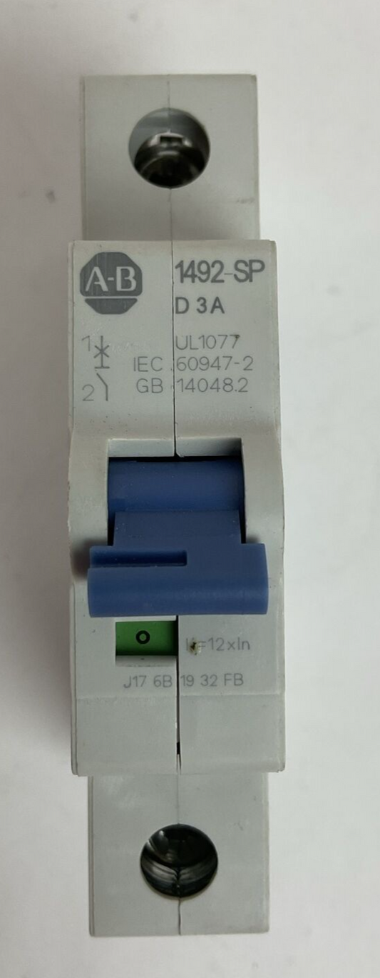 ALLEN BRADLEY 1492-SPM1D030 CIRCUIT BREAKER SER D 3AMP 277VAC 48VDC 1POLE
