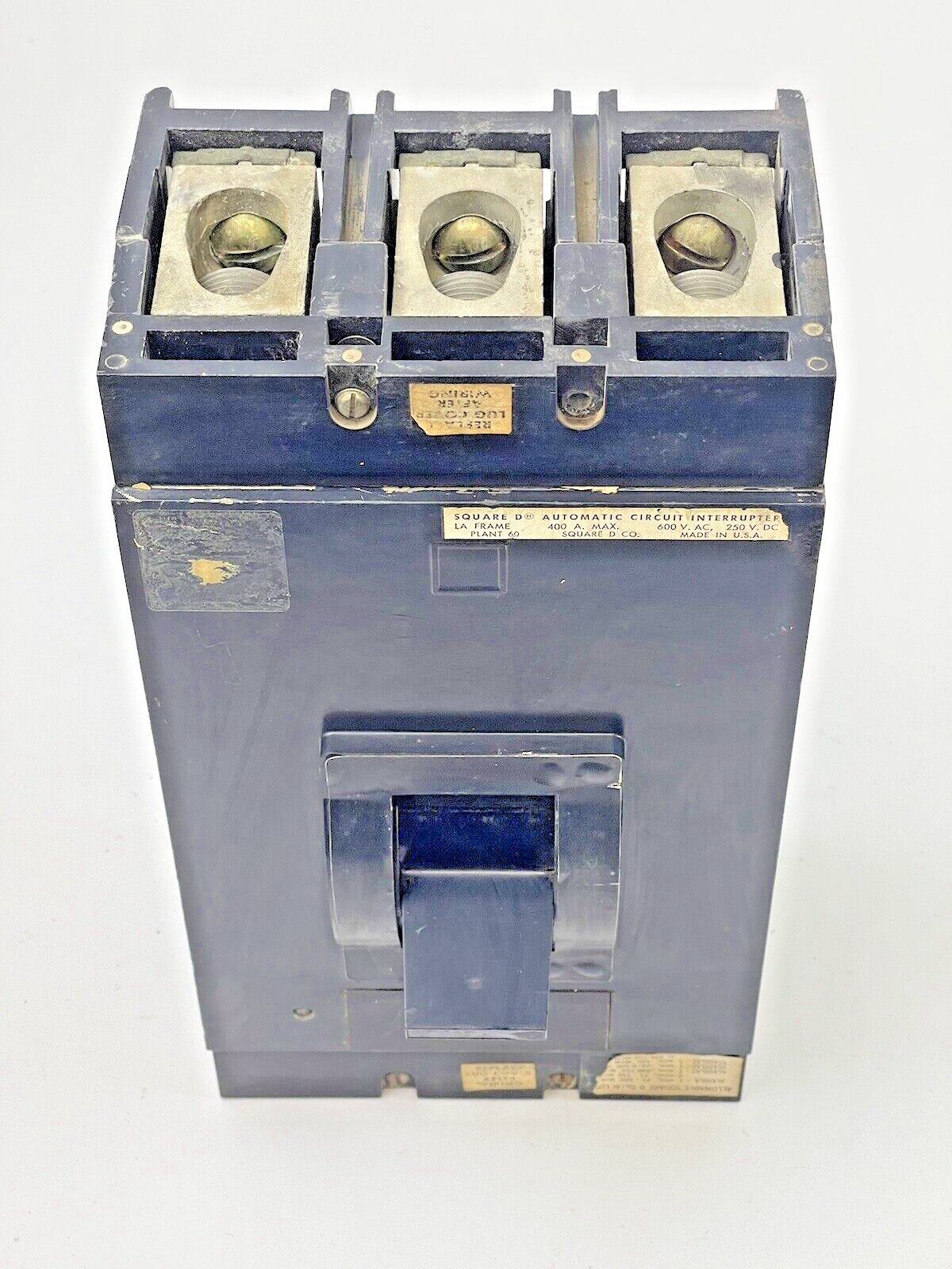 SQUARE D - LAL3600M SER. 3 - MOLDED CASE CIRCUIT BREAKER -400 AMP,3 POLE,600 VAC