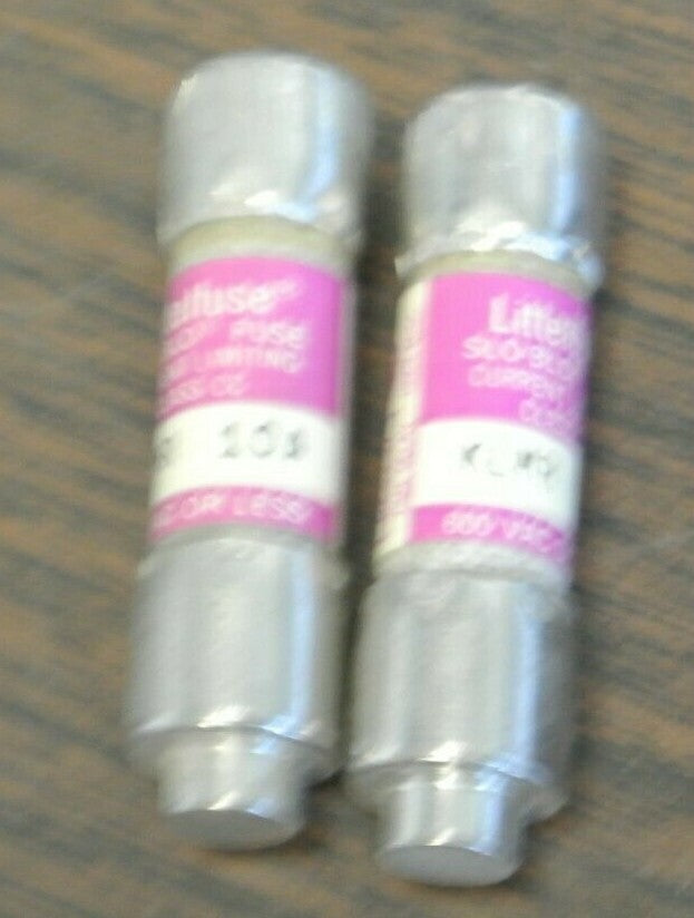 LOT of 2 / LITTELFUSE KLMR10 MIDGET FAST-ACTING FUSE / 10A / 600V