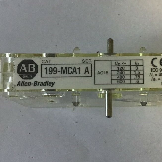 ALLEN BRADLEY 199-MCA1 SER.A 600VAC 5A INTERLOCK ***LOTOF2***
