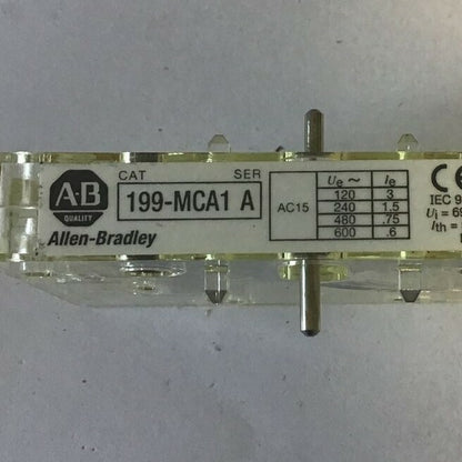 ALLEN BRADLEY 199-MCA1 SER.A 600VAC 5A INTERLOCK ***LOTOF2***