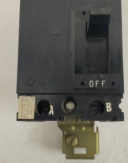 SQUARE D FA 24020AB CIRCUIT BREAKER SER.1 480VAC 250VDC 2POLE
