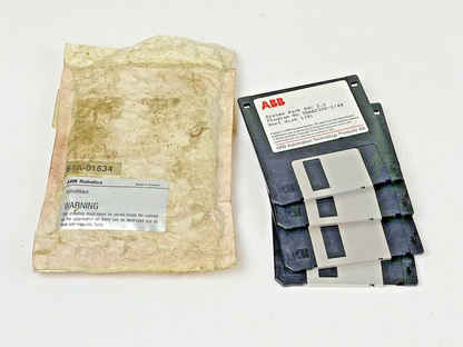 ABB ROBOTICS - 64A-01634- RobotWare - 4 DISKS - SYSTEM PACK S4C 3.0 - SEE DESC.