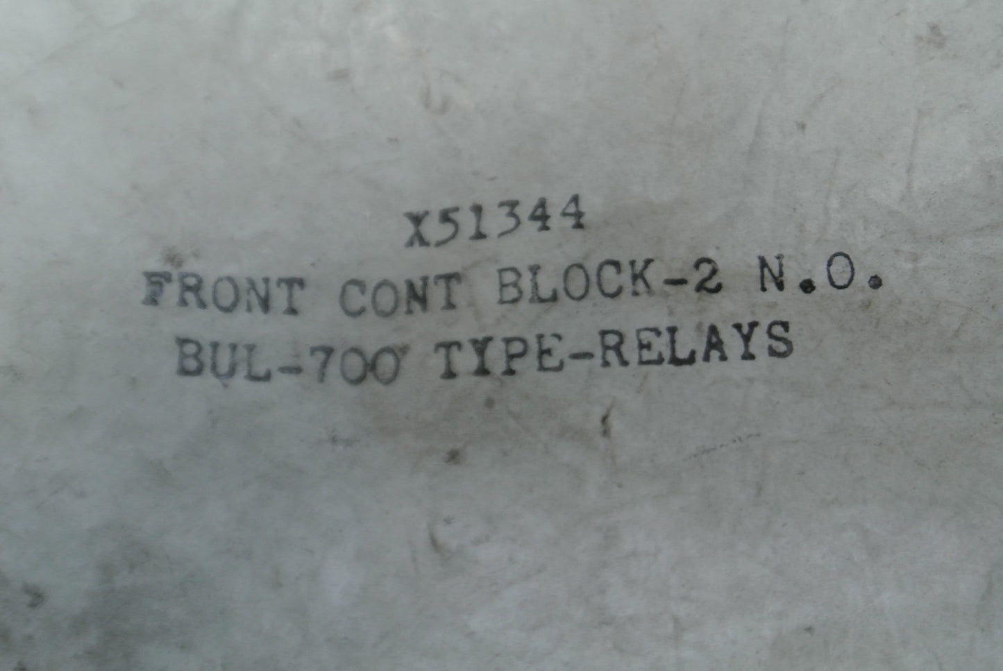 ALLEN-BRADLEY X-51344 FRONT CONTACT BLOCK / for BUL 700-TYPE RELAY / NEW SURPLUS