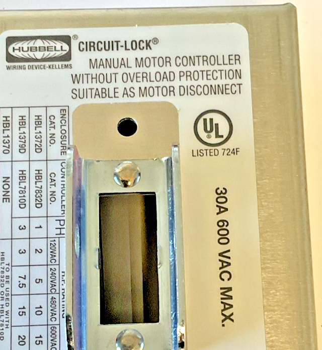 HUBBELL HBL1370 SURFACE MOUNT ENCLOSURE TYPE1 30A 600VAC