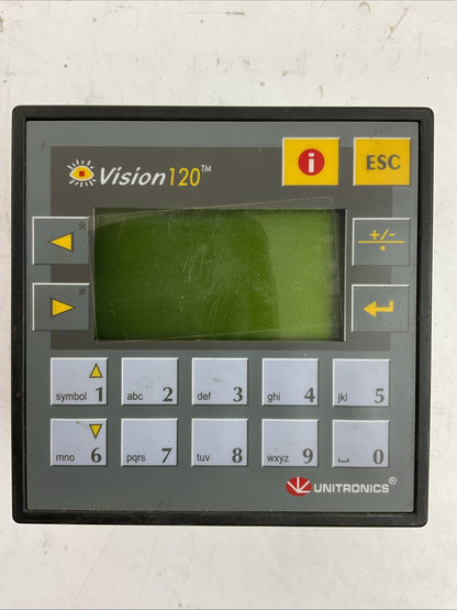 UNITRONICS V120-22-R2C GRAPHIC OPERATOR PANEL PROGRAMABLE CONTROLLER 12/24VDC