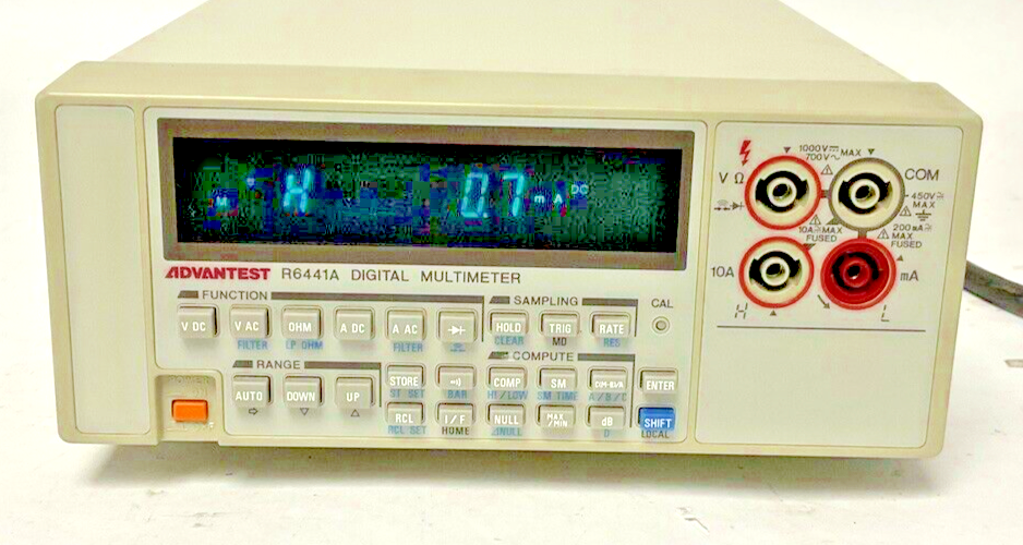 ADVANTEST R6441A DIGITAL MULTIMETER 15VA 48-66HZ ***NO POWER CORD***