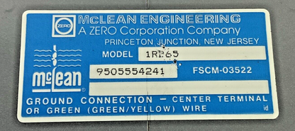 MCLEAN ENGINEERING FSCM-03522 MODEL 1R265 FAN
