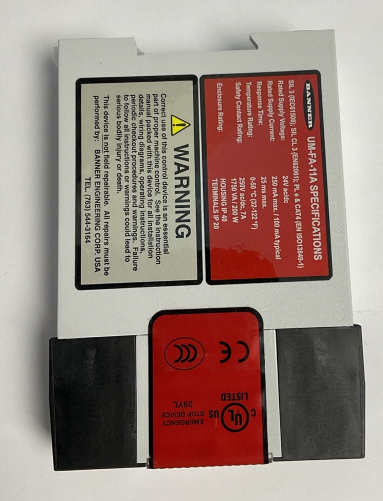 BANNER UM-FA-11A SAFETY MODULE 24VAC/DC 200W 1750VA