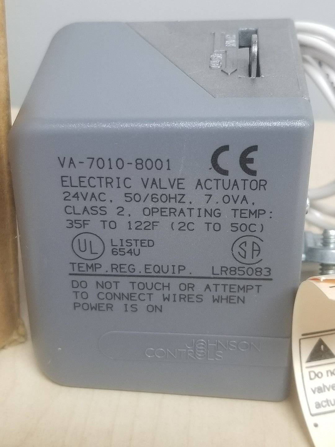 Johnson Controls VG5470JC+7010G0 ELECTRIC Valve Actuator