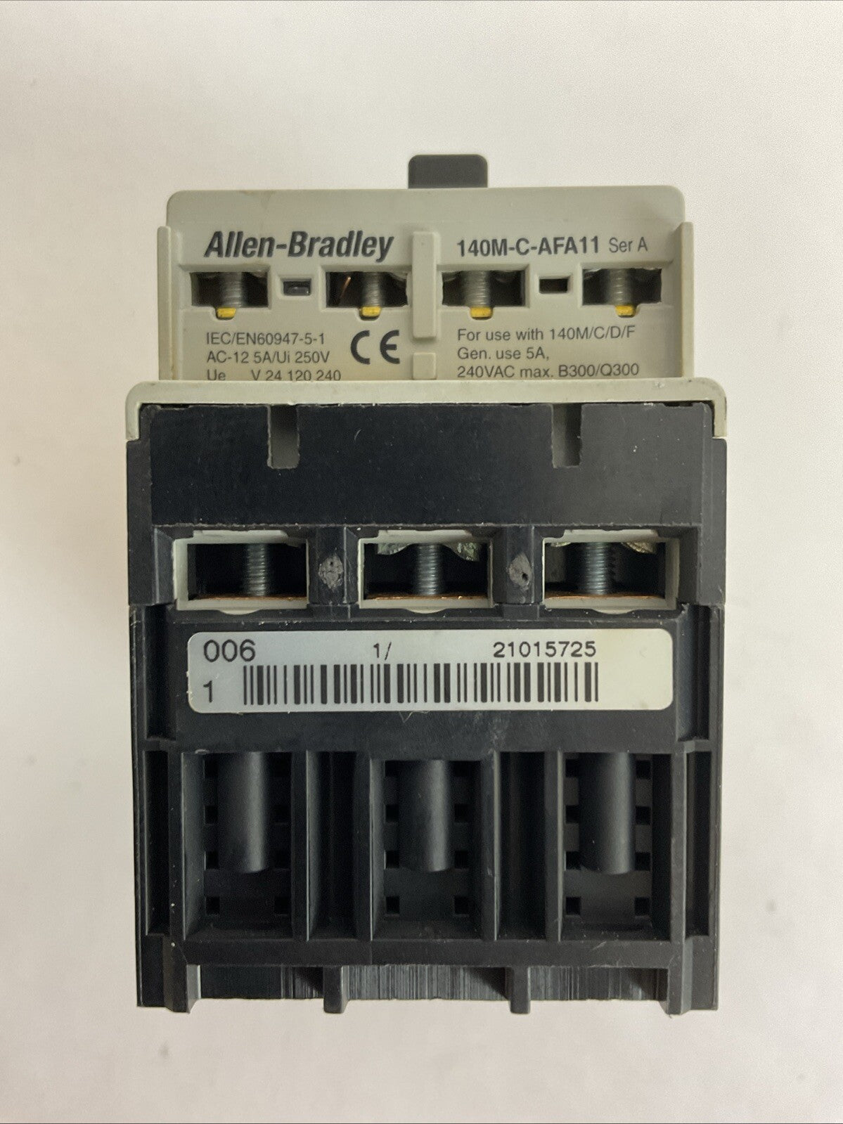 ALLEN BRADLEY 140M-C2E-A40 SER C MOTOR CIRCUIT BREAKER 0.25-0.4A 140M-C-AFA11