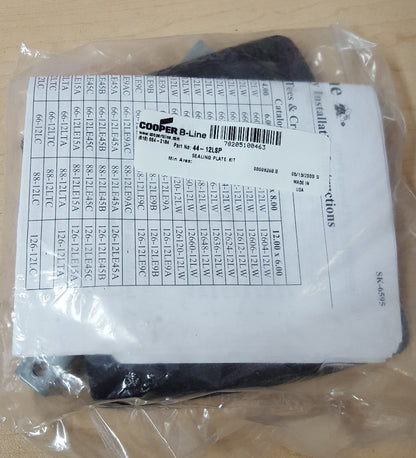 Cooper B-line Lay-In Wireway Sealing Plate 44-12LSP Lot of 2