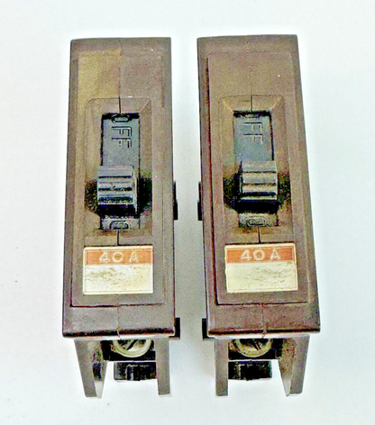 WADSWORTH **LOT OF 2** A-40 - CIRCUIT BREAKER - 1 POLE, 120/240 VAC, 40 A