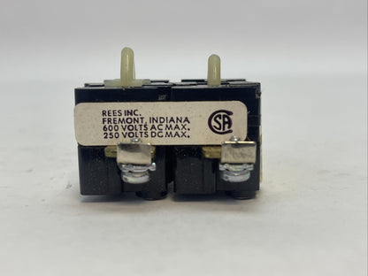 REES 40703C CONTACT BLOCK 600VAC 250VDC HEAVY DUTY (LOT OF 10) 40709-000