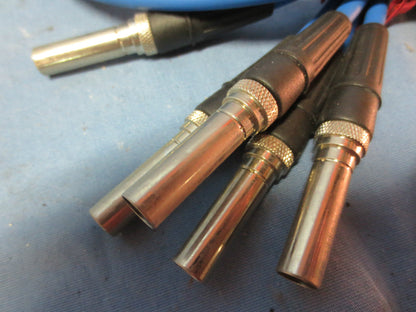 CANARE LV-61S 75-OHM 2-FOOT VIDEO COAXIAL CABLES - COAX - BLUE - LOT of 5 - 2'