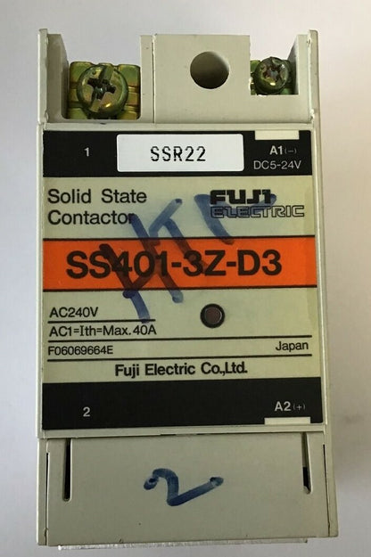 FUJI SS401-3Z-D3 SOLID STATE CONTACTOR 240VAC 5-24VDC 40A